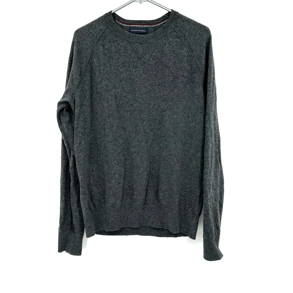 Banana Republic size large long sleeve pullover sweater italian yarn merino wool